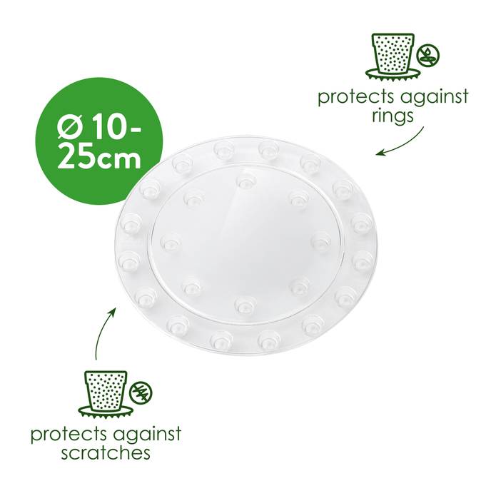 floorprotector round 21cm transparent